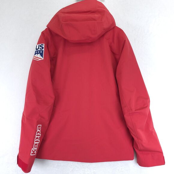 Kappa 6Cento 611P Ski Snowboard USA Jacket Red Mens Medium Hooded Pockets NWT - Picture 2 of 9